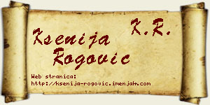 Ksenija Rogović vizit kartica